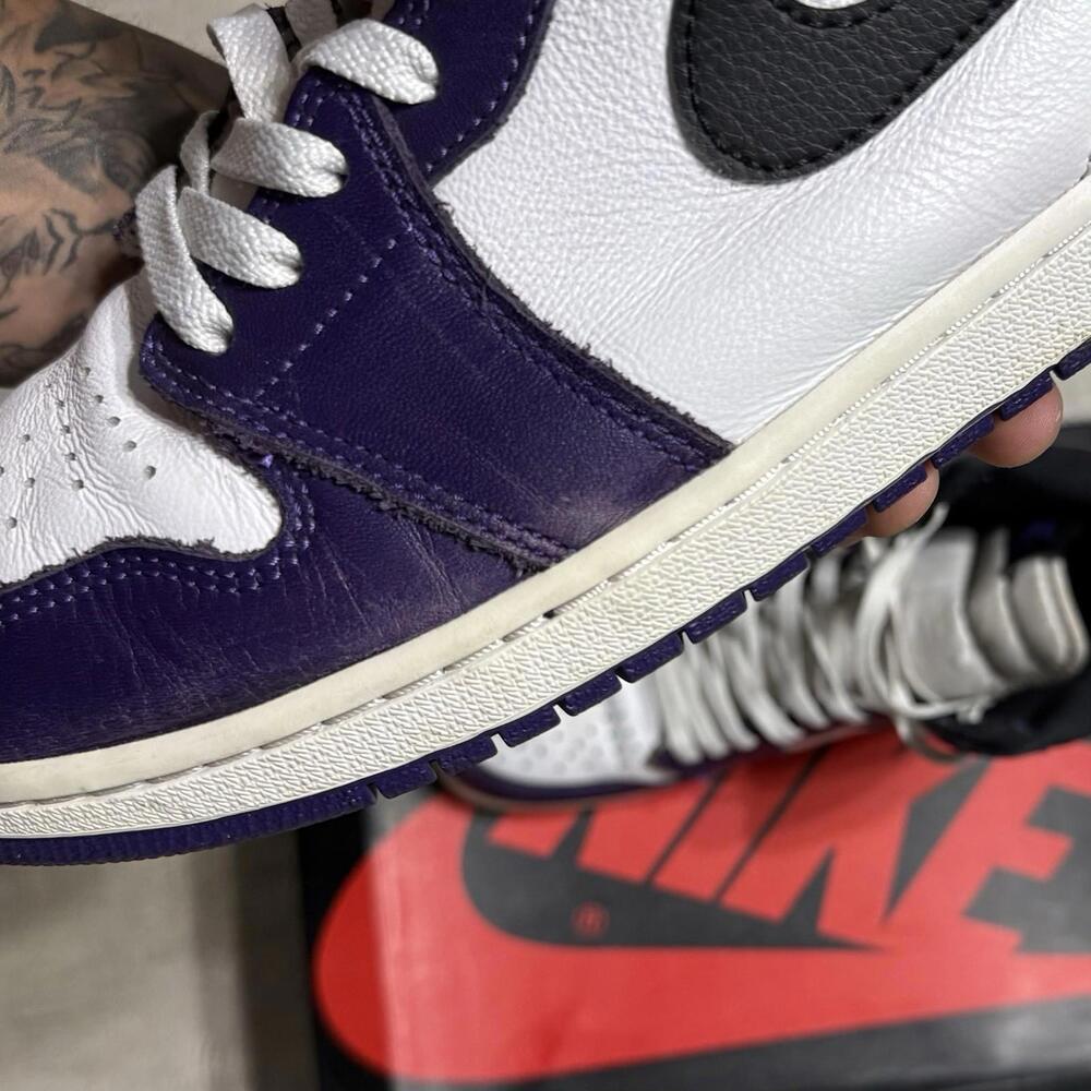 Nike Air Jordan 1 Retro OG High 2.0 Court Purple 555088 500 Size 11.5 men - Picture 5 of 11